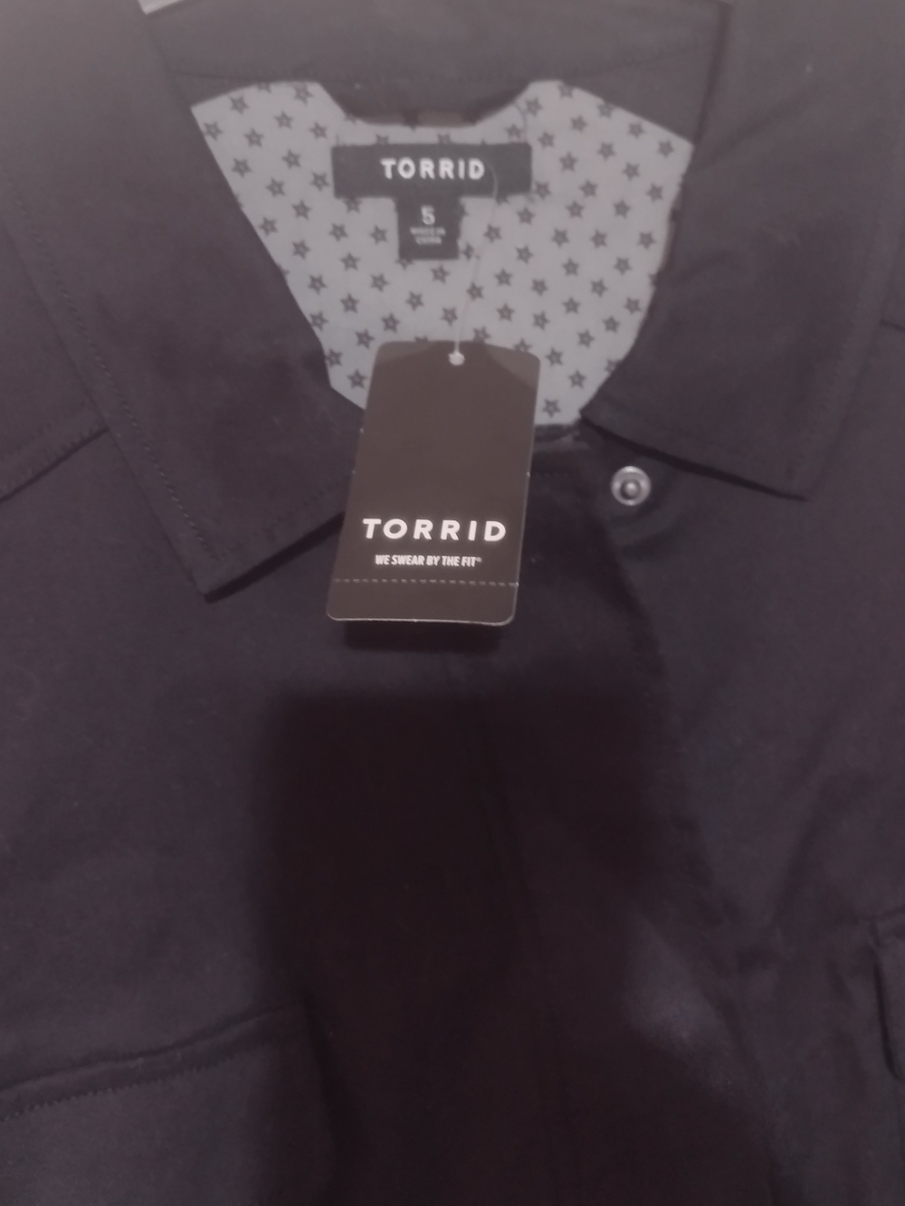 Torrid Black Twill Coat Size 5 NWT - Picture 2 of 13